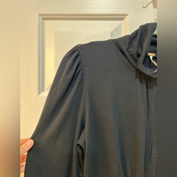 Free People First Love Cropped Long Sleeve Top Sz M Cinched Waist Chest Cutout - Picture 5 of 12